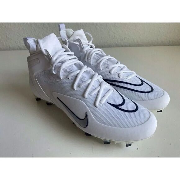 Men’s Sz 12.5 Nike Alpha Huarache 8 Elite White Lacrosse Cleats CW4447-101 - Picture 4 of 12